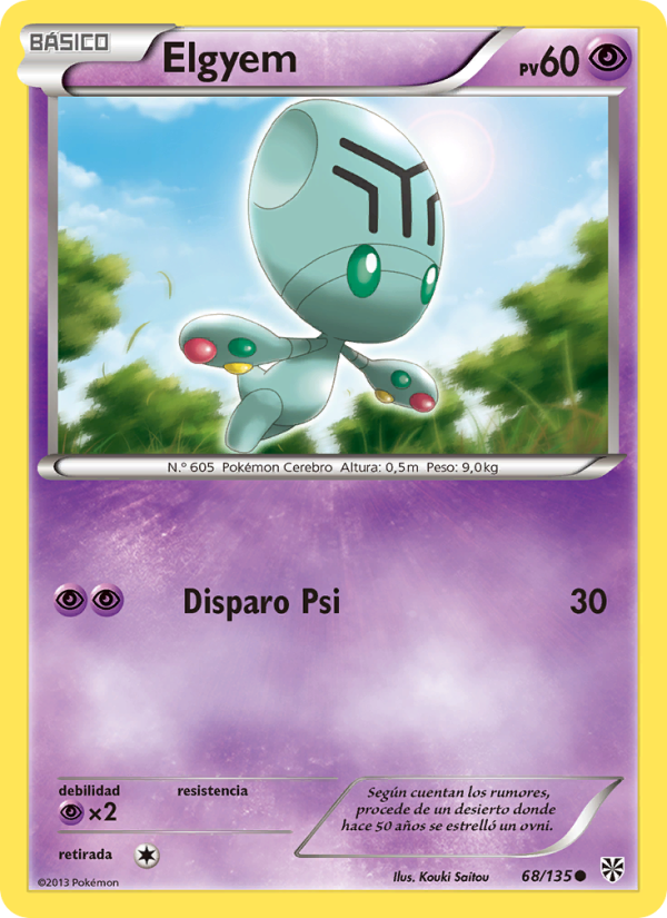 Elgyem 68 — Tormenta Plasma (Spanish Pokémon TCG card)