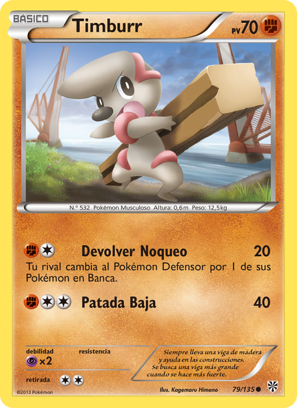 Timburr 79 — Tormenta Plasma (Spanish Pokémon TCG card)