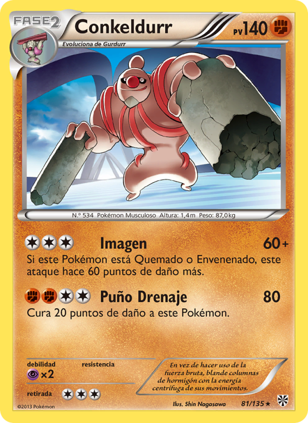Conkeldurr 81 — Tormenta Plasma (Spanish Pokémon TCG card)