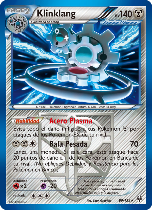Klinklang 90 — Tormenta Plasma (Spanish Pokémon TCG card)