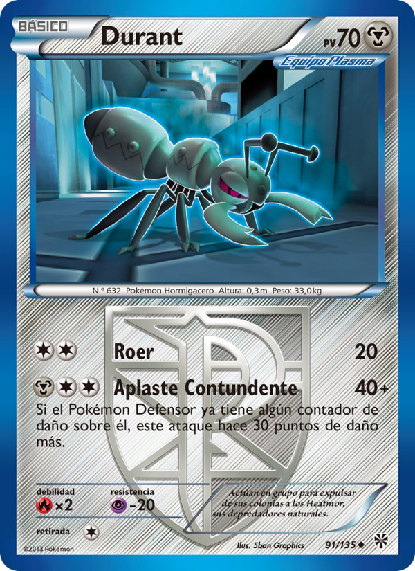 Durant 91 — Tormenta Plasma (Spanish Pokémon TCG card)