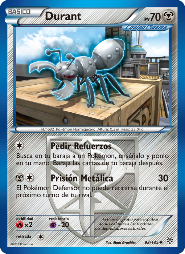 Durant 92 — Tormenta Plasma (Spanish Pokémon TCG card)