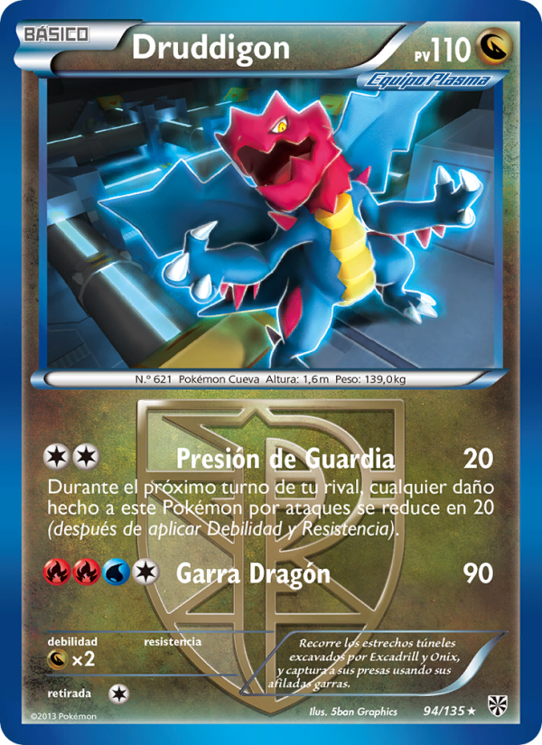 Druddigon 94 — Tormenta Plasma (Spanish Pokémon TCG card)