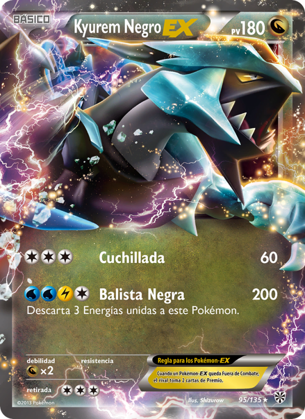 Kyurem Negro-EX 95 — Tormenta Plasma (Spanish Pokémon TCG card)