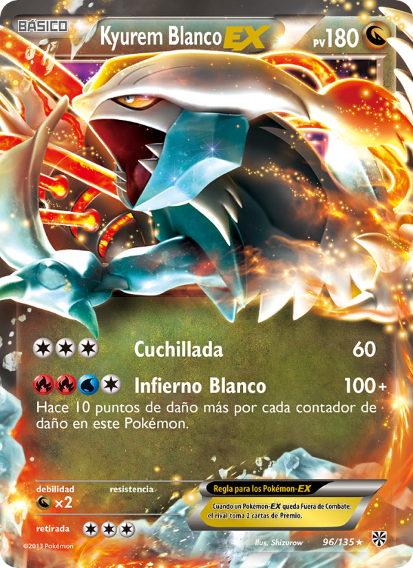 Kyurem Blanco-EX 96 — Tormenta Plasma (Spanish Pokémon TCG card)