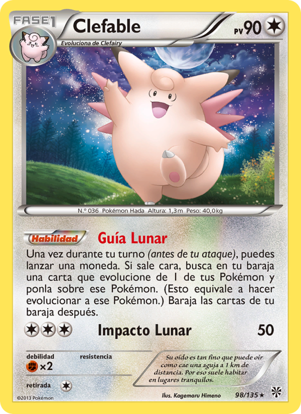 Clefable 98 — Tormenta Plasma (Spanish Pokémon TCG card)