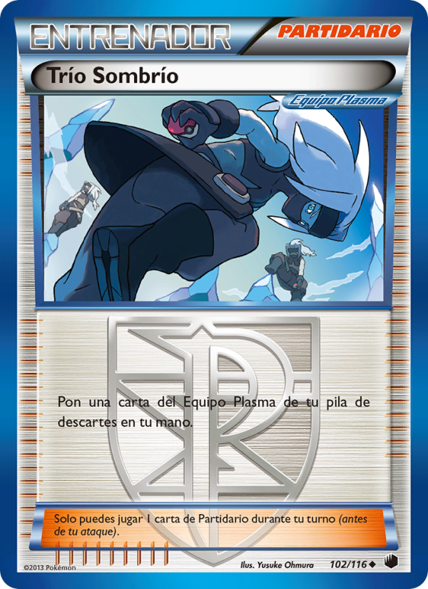 Trío Sombrío 102 — Glaciación Plasma (Spanish Pokémon TCG card)