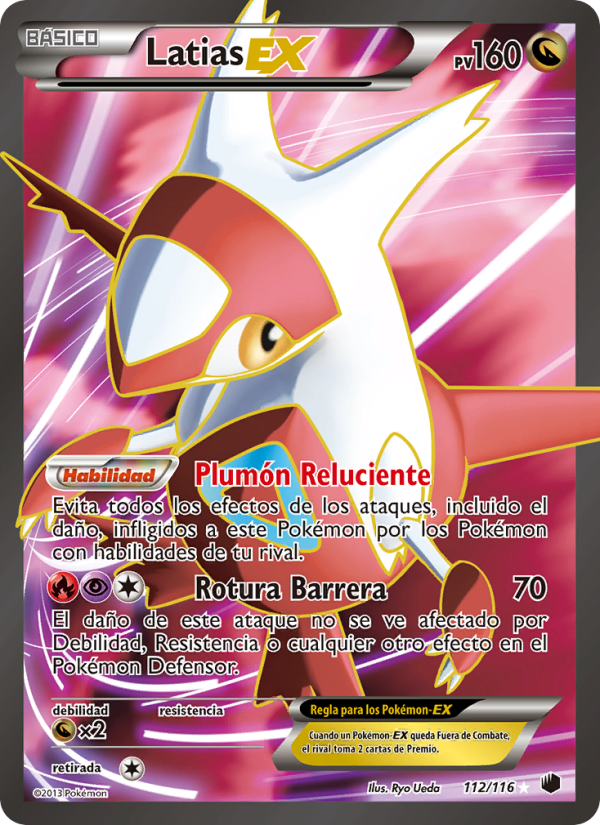 Latias-EX 112 — Glaciación Plasma (Spanish Pokémon TCG card)
