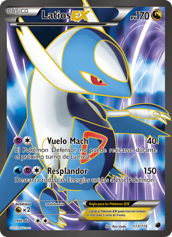 Latios-EX 113 — Glaciación Plasma (Spanish Pokémon TCG card)