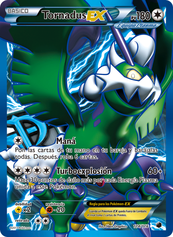 Tornadus-EX 114 — Glaciación Plasma (Spanish Pokémon TCG card)