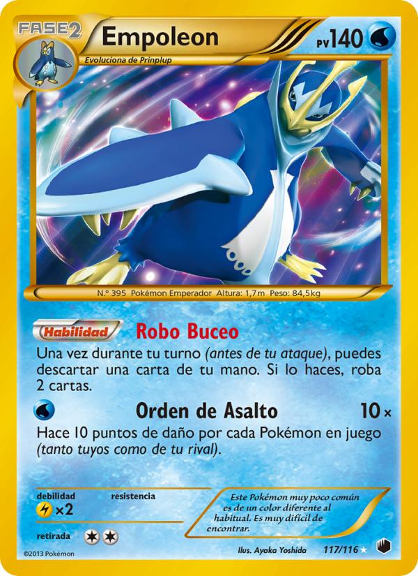 Empoleon 117 — Glaciación Plasma (Spanish Pokémon TCG card)