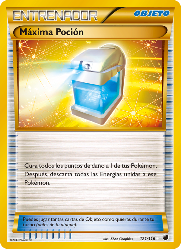 Máxima Poción 121 — Glaciación Plasma (Spanish Pokémon TCG card)