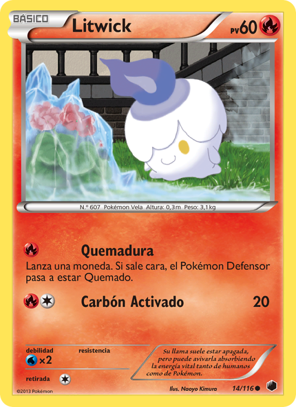 Litwick 14 — Glaciación Plasma (Spanish Pokémon TCG card)