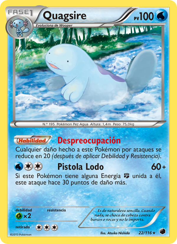 Quagsire 22 — Glaciación Plasma (Spanish Pokémon TCG card)