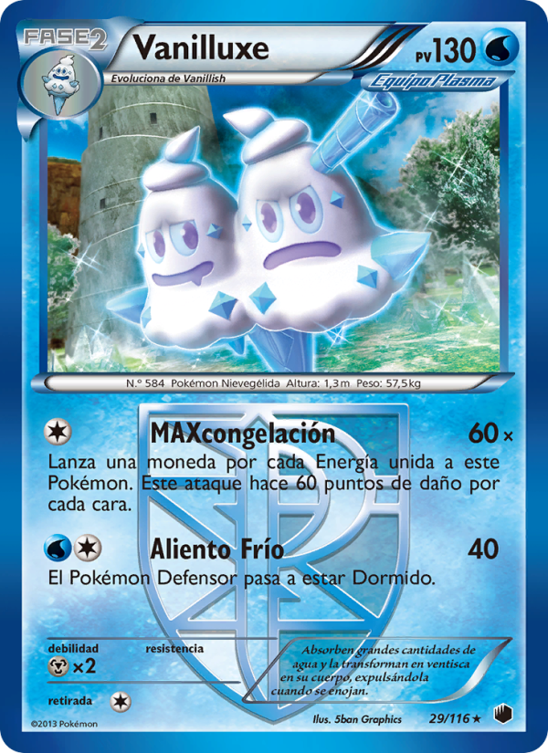 Vanilluxe 29 — Glaciación Plasma (Spanish Pokémon TCG card)