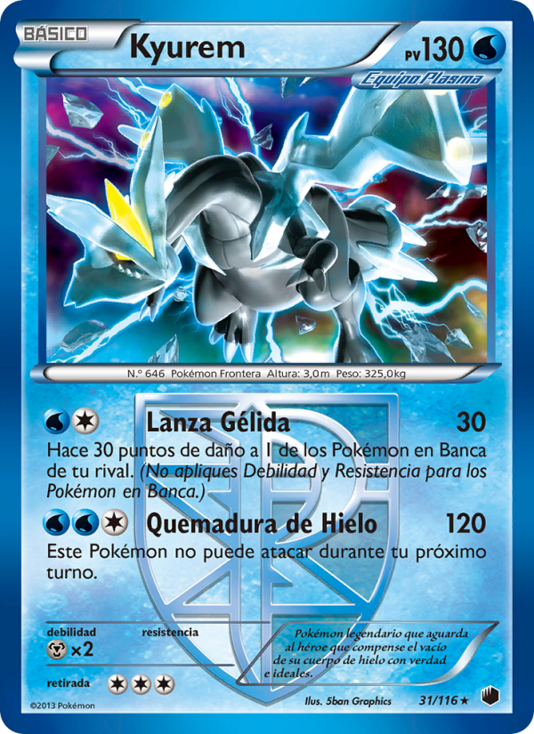 Kyurem 31 — Glaciación Plasma (Spanish Pokémon TCG card)