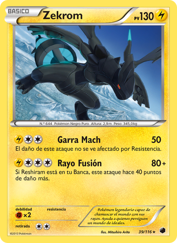 Zekrom 39 — Glaciación Plasma (Spanish Pokémon TCG card)