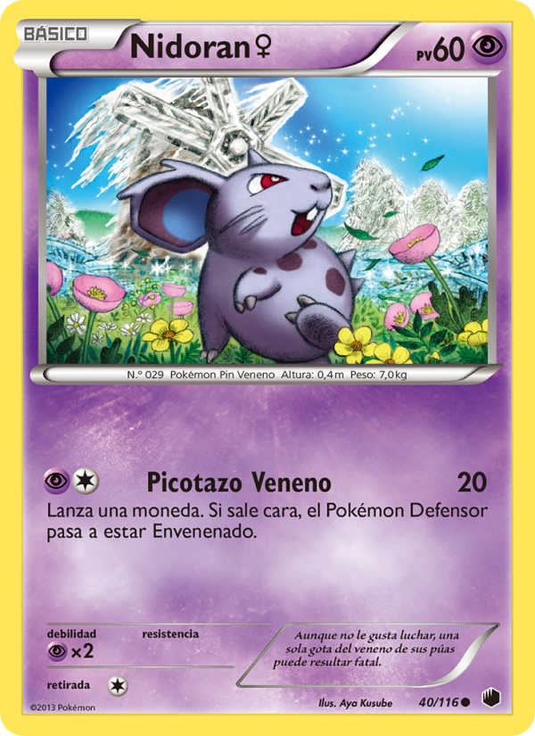 Nidoran♀ 40 — Glaciación Plasma (Spanish Pokémon TCG card)