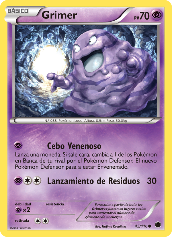 Grimer 45 — Glaciación Plasma (Spanish Pokémon TCG card)