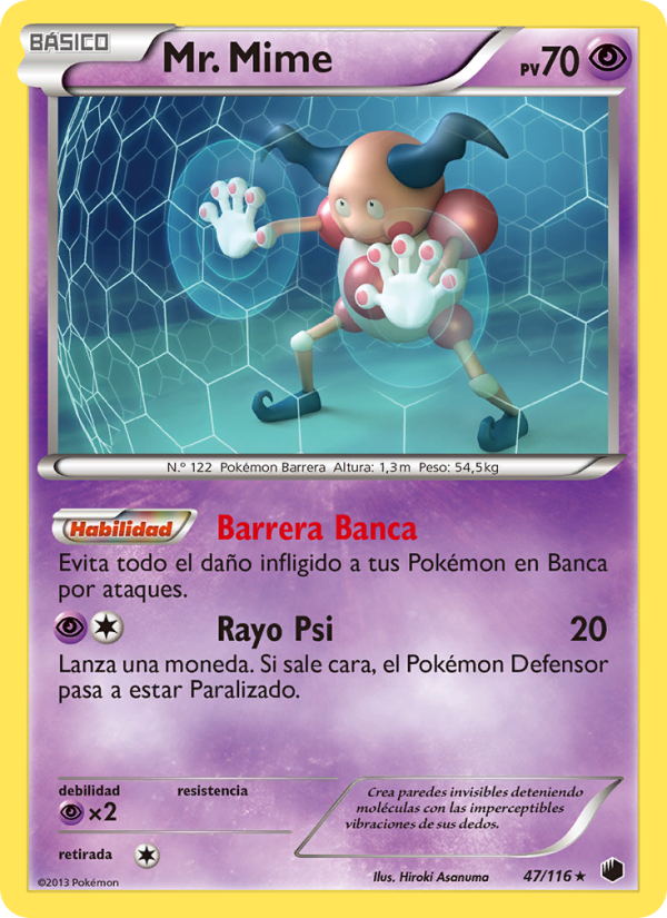 Mr. Mime 47 — Glaciación Plasma (Spanish Pokémon TCG card)