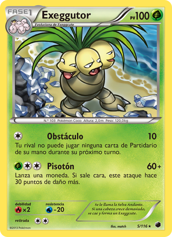 Exeggutor 5 — Glaciación Plasma (Spanish Pokémon TCG card)