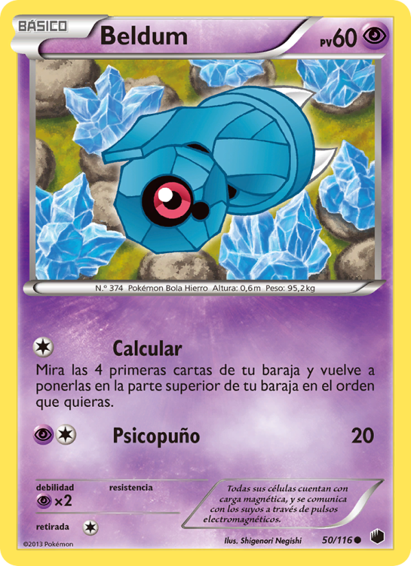 Beldum 50 — Glaciación Plasma (Spanish Pokémon TCG card)