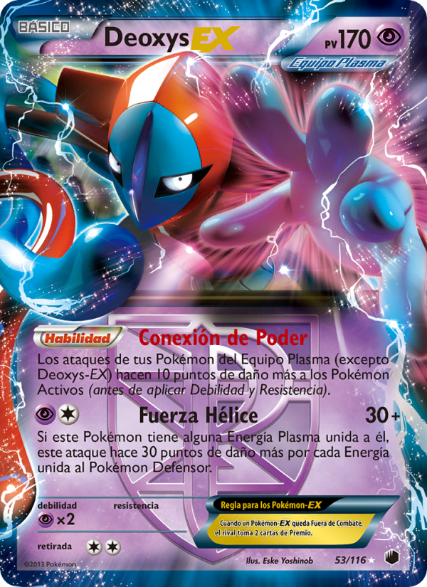 Deoxys-EX 53 — Glaciación Plasma (Spanish Pokémon TCG card)