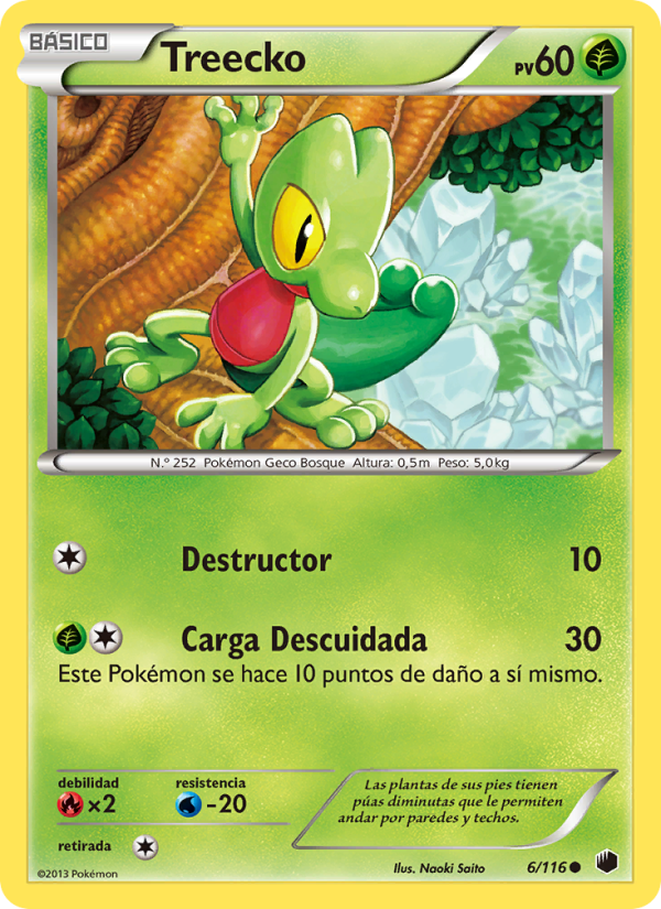 Treecko 6 — Glaciación Plasma (Spanish Pokémon TCG card)