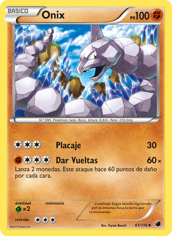 Onix 61 — Glaciación Plasma (Spanish Pokémon TCG card)