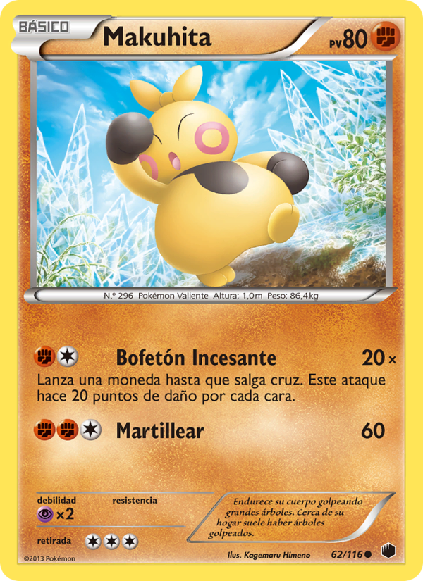 Makuhita 62 — Glaciación Plasma (Spanish Pokémon TCG card)