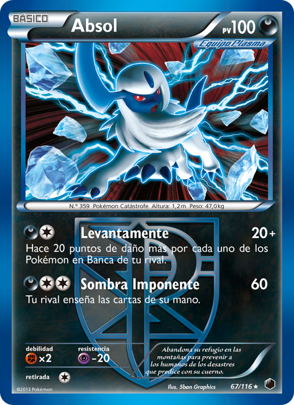 Absol 67 — Glaciación Plasma (Spanish Pokémon TCG card)