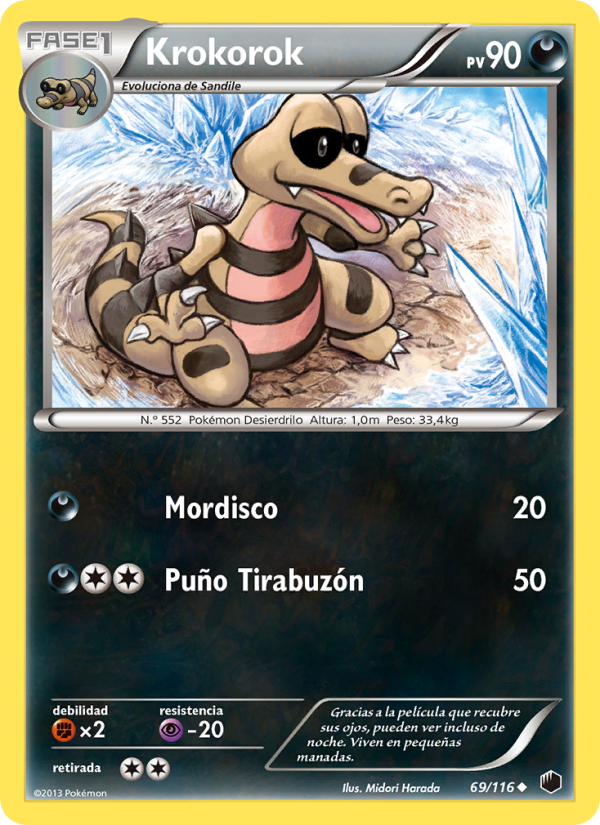 Krokorok 69 — Glaciación Plasma (Spanish Pokémon TCG card)