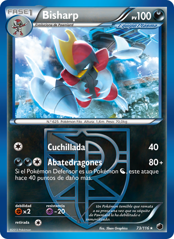 Bisharp 73 — Glaciación Plasma (Spanish Pokémon TCG card)