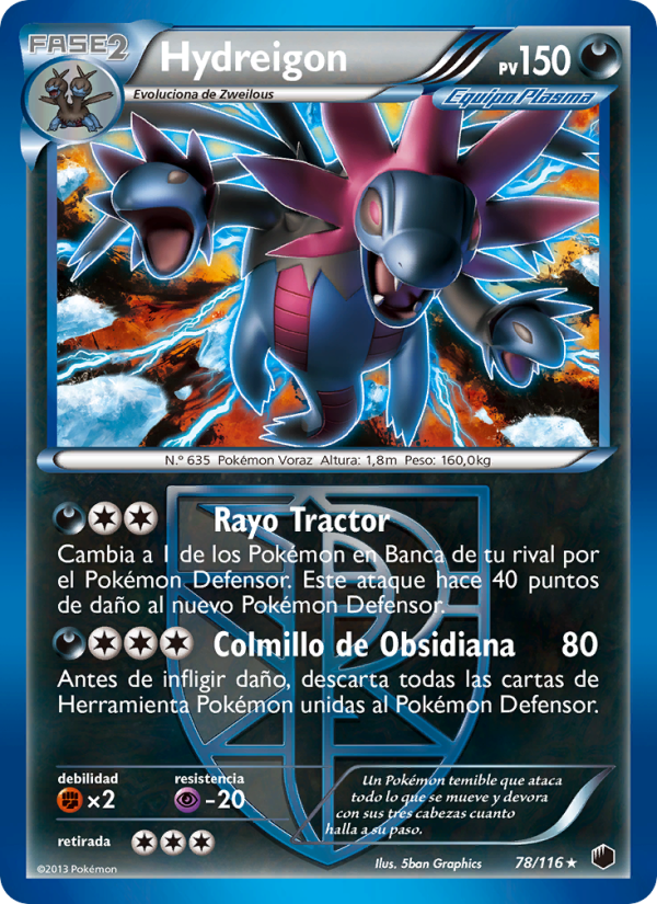 Hydreigon 78 — Glaciación Plasma (Spanish Pokémon TCG card)