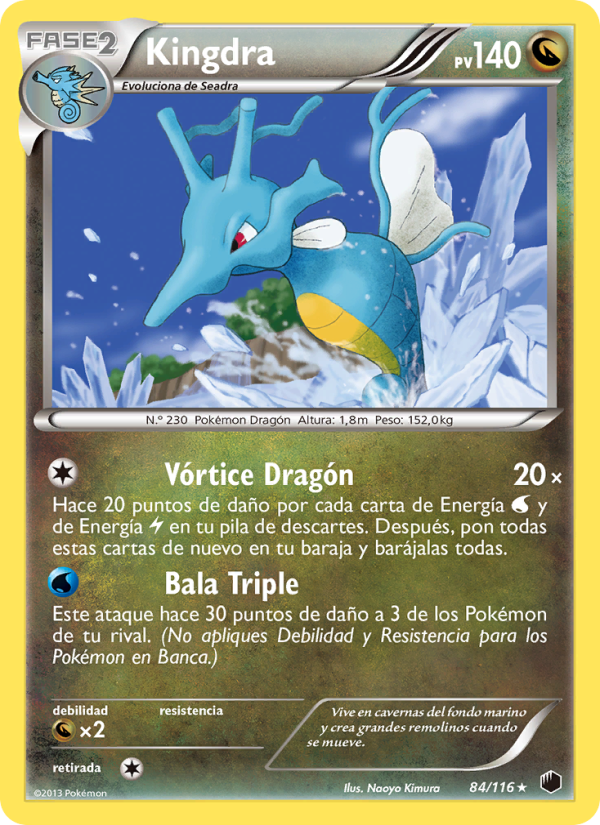 Kingdra 84 — Glaciación Plasma (Spanish Pokémon TCG card)