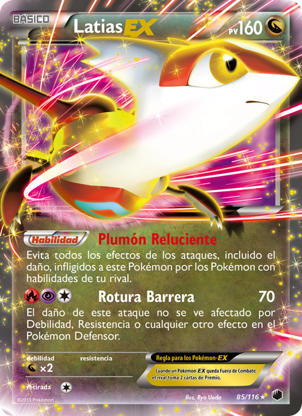 Latias-EX 85 — Glaciación Plasma (Spanish Pokémon TCG card)