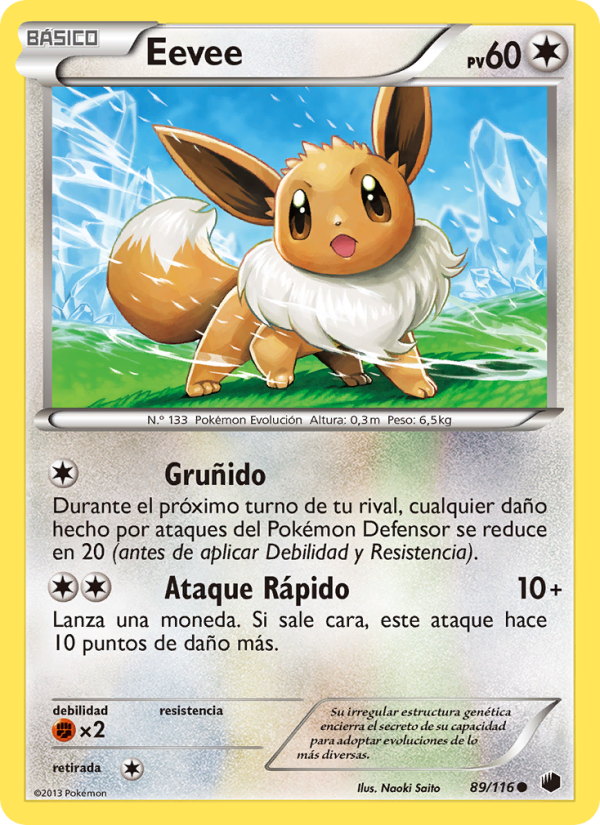 Eevee 89 — Glaciación Plasma (Spanish Pokémon TCG card)