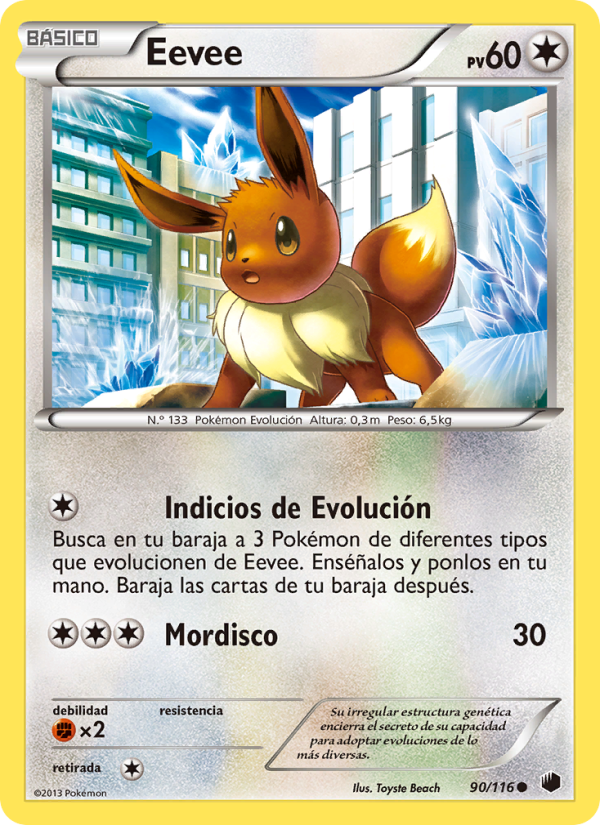 Eevee 90 — Glaciación Plasma (Spanish Pokémon TCG card)