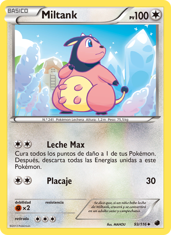 Miltank 93 — Glaciación Plasma (Spanish Pokémon TCG card)