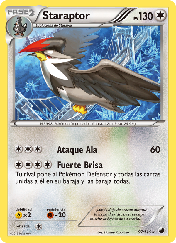 Staraptor 97 — Glaciación Plasma (Spanish Pokémon TCG card)