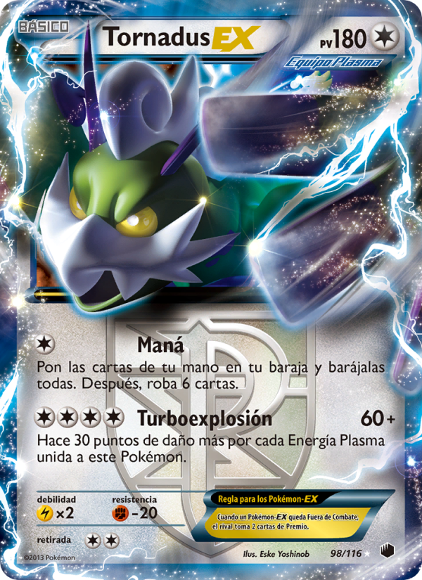 Tornadus-EX 98 — Glaciación Plasma (Spanish Pokémon TCG card)