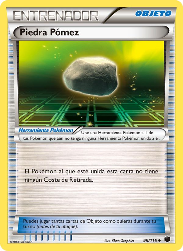 Piedra Pómez 99 — Glaciación Plasma (Spanish Pokémon TCG card)
