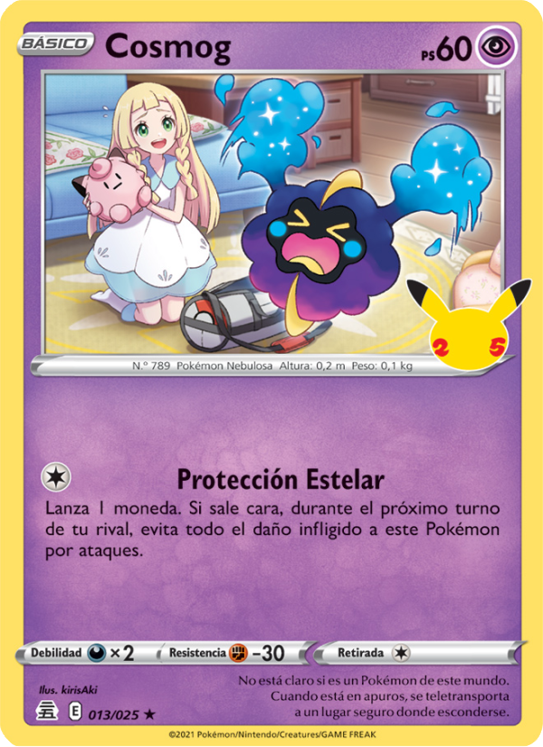 Cosmog 13 — Celebraciones (Spanish Pokémon TCG card)