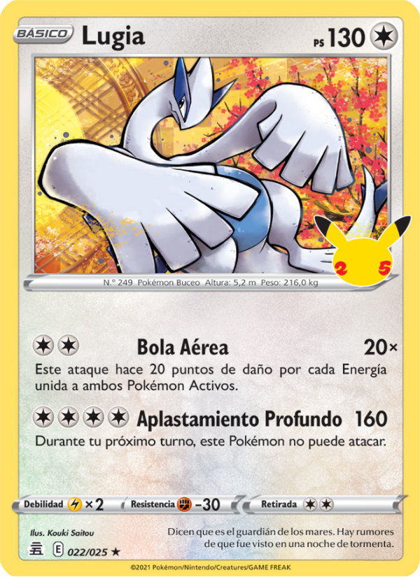 Lugia 22 — Celebraciones (Spanish Pokémon TCG card)