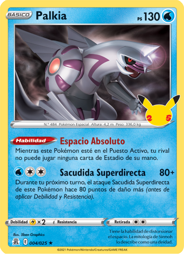 Palkia 4 — Celebraciones (Spanish Pokémon TCG card)