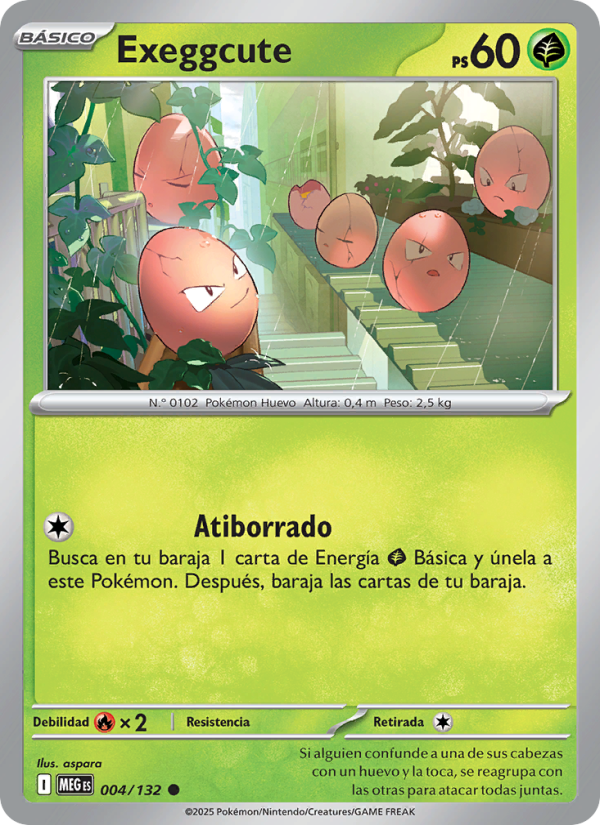 Exeggcute 004 — Megaevolución (Spanish Pokémon TCG card)