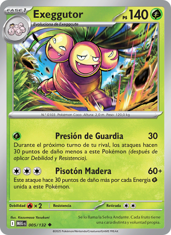 Exeggutor 005 — Megaevolución (Spanish Pokémon TCG card)