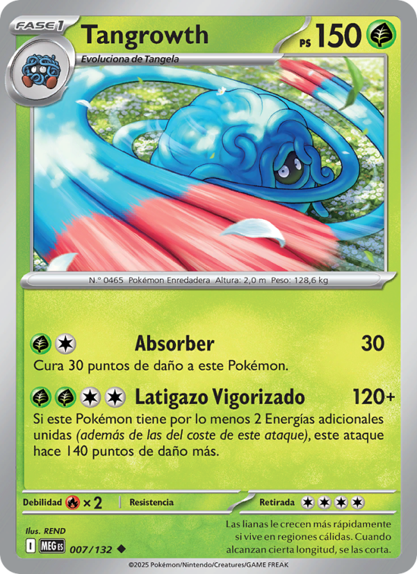 Tangrowth 007 — Megaevolución (Spanish Pokémon TCG card)