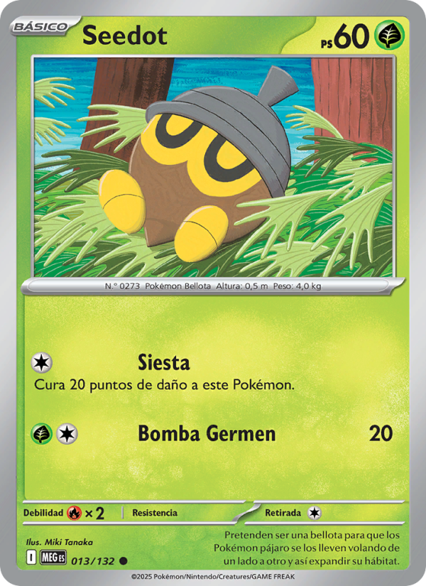 Seedot 013 — Megaevolución (Spanish Pokémon TCG card)