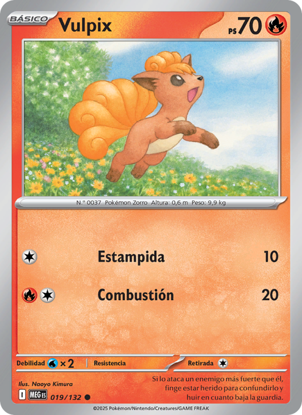 Vulpix 019 — Megaevolución (Spanish Pokémon TCG card)